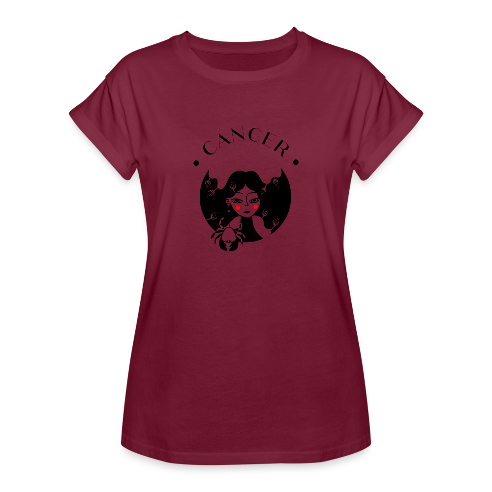 Cancer Women's Relaxed Fit T-Shirt - burgundy