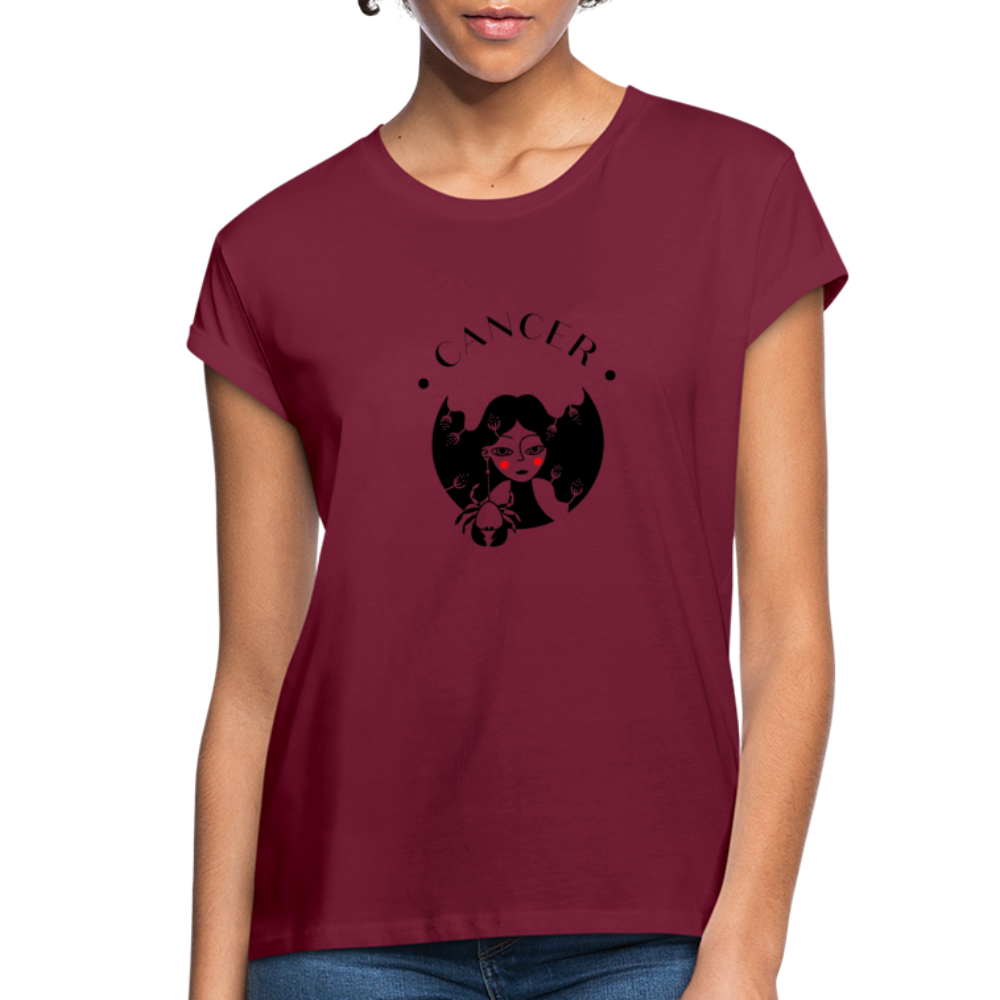 Cancer Women's Relaxed Fit T-Shirt - burgundy