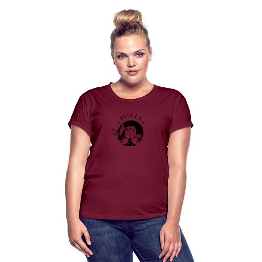 Pisces Women's Relaxed Fit T-Shirt - burgundy