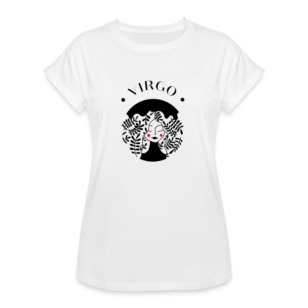 Virgo Women's Relaxed Fit T-Shirt - white