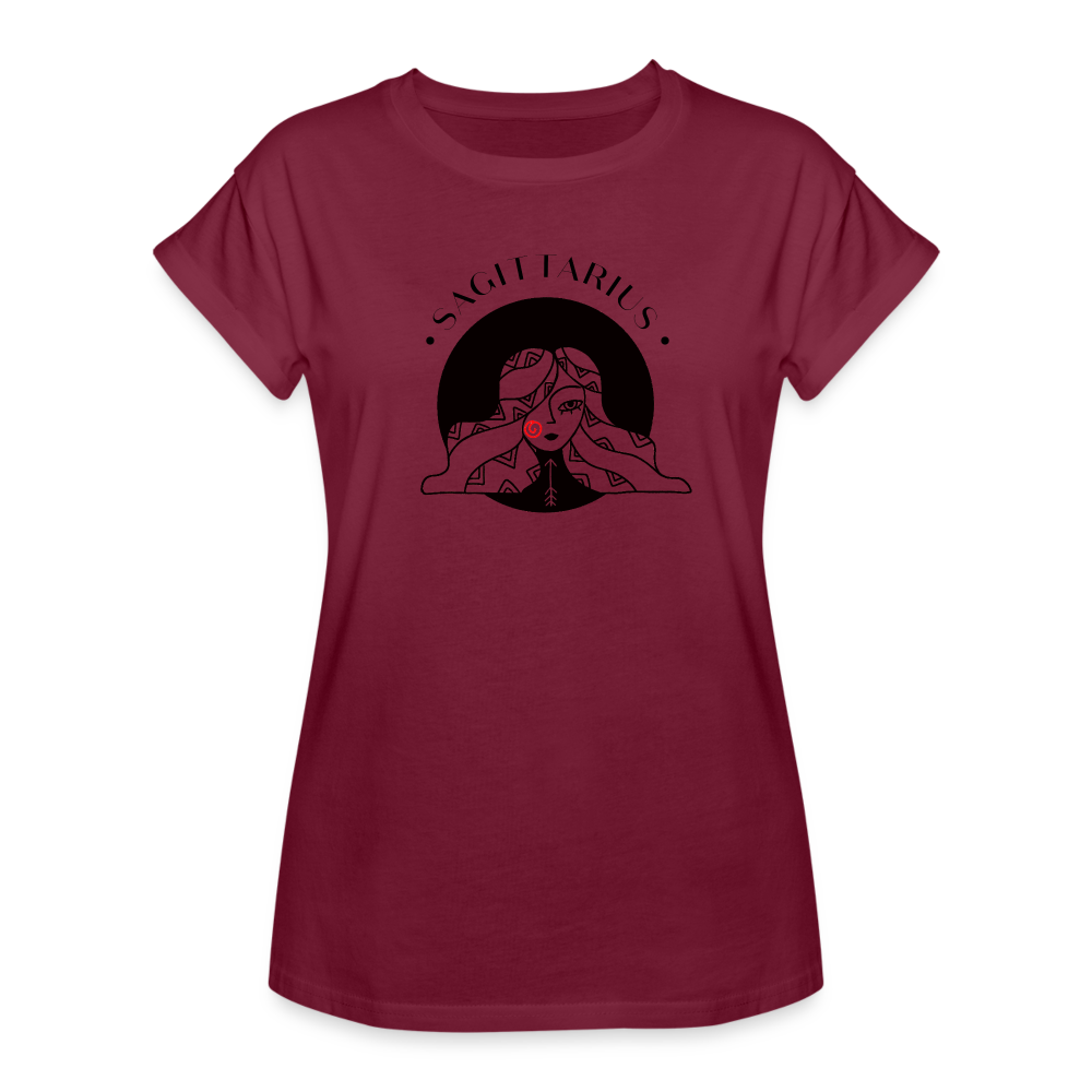 Sagittarius Women's Relaxed Fit T-Shirt - burgundy