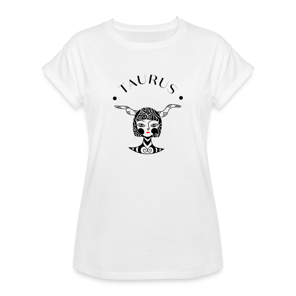 Taurus Women's Relaxed Fit T-Shirt - white