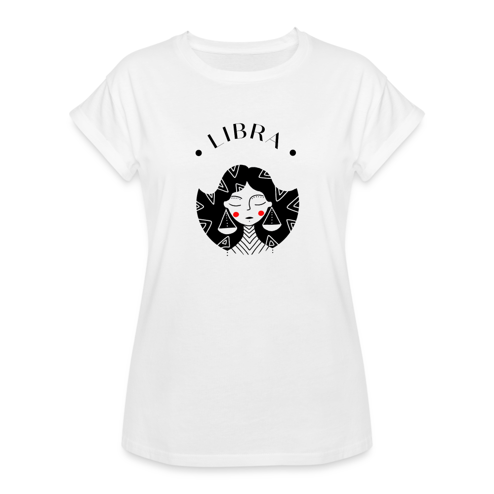 Libra Women's Relaxed Fit T-Shirt - white