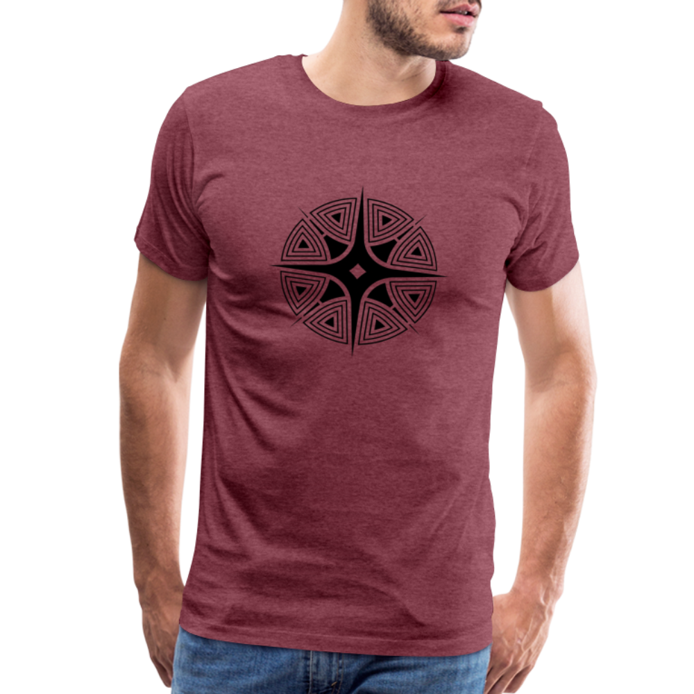 Star Shine Men's Premium T-Shirt - heather burgundy