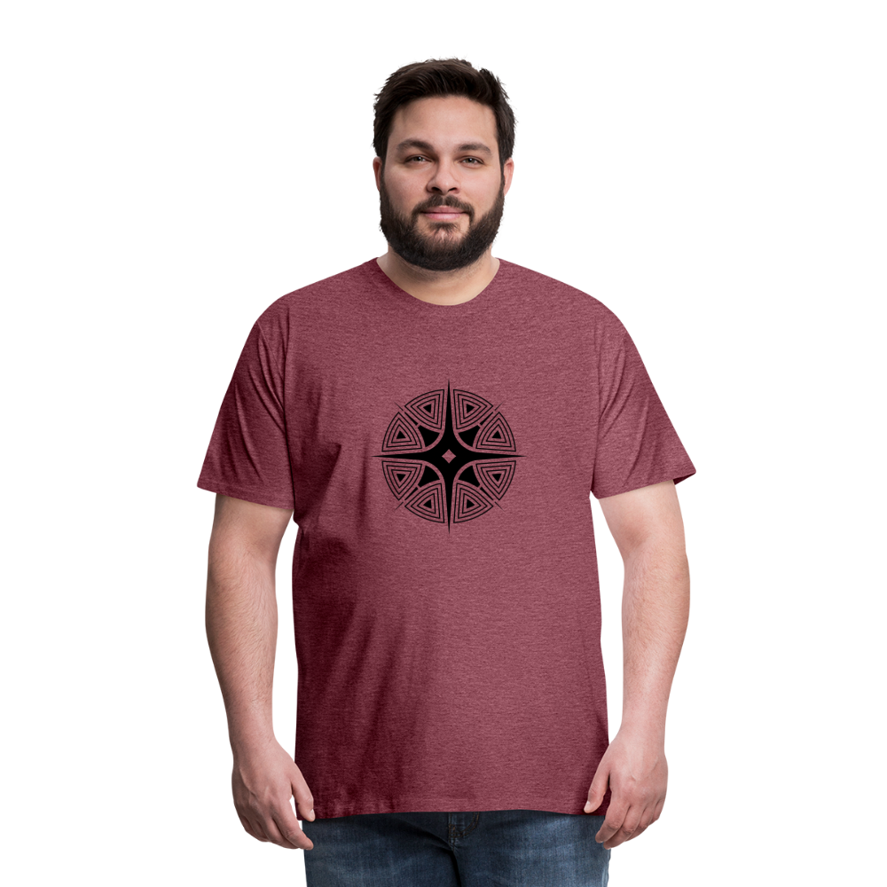 Star Shine Men's Premium T-Shirt - heather burgundy