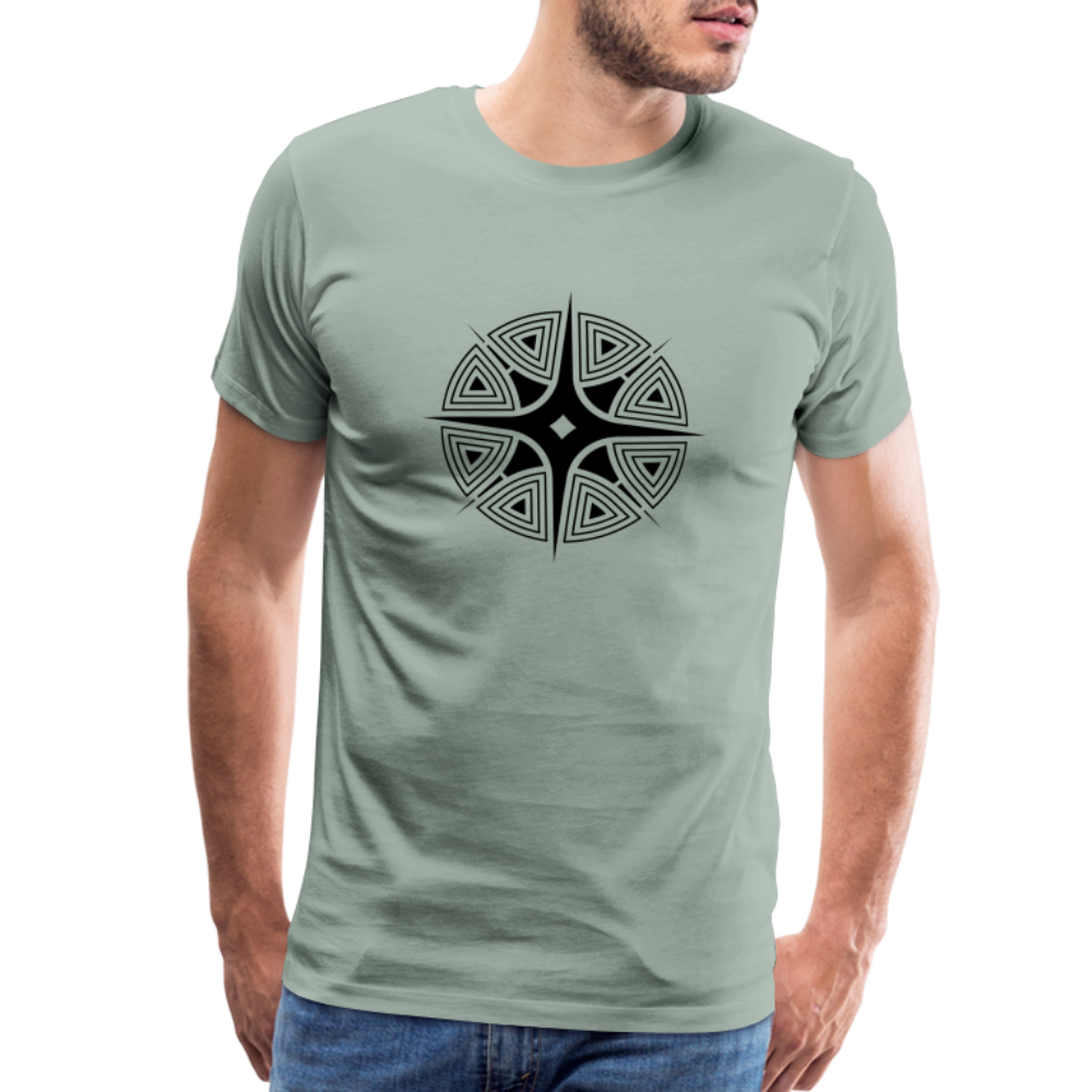 Star Shine Men's Premium T-Shirt - steel green