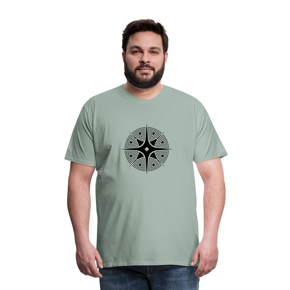 Star Shine Men's Premium T-Shirt - steel green