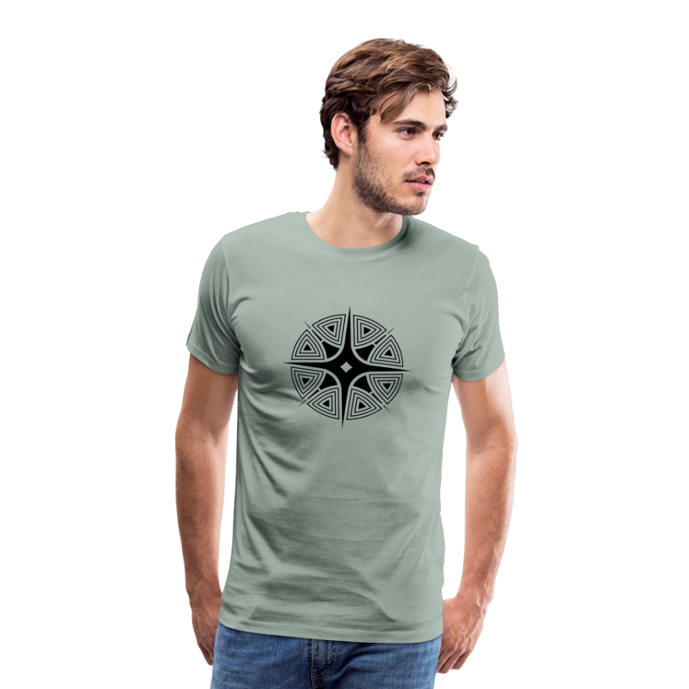 Star Shine Men's Premium T-Shirt - steel green