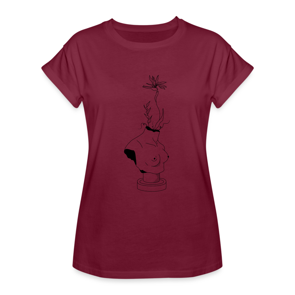 Femme Women's Relaxed Fit T-Shirt - burgundy