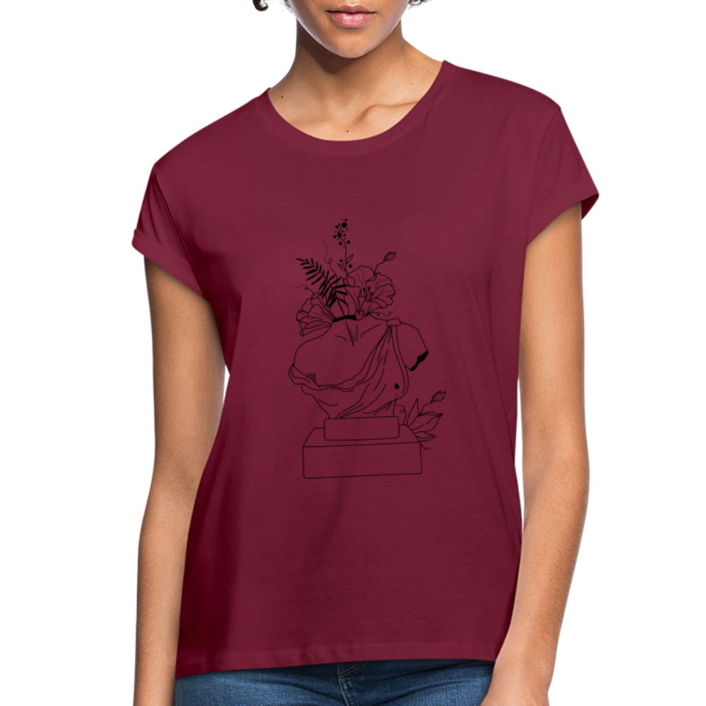 Bloom Women's Relaxed Fit T-Shirt - burgundy