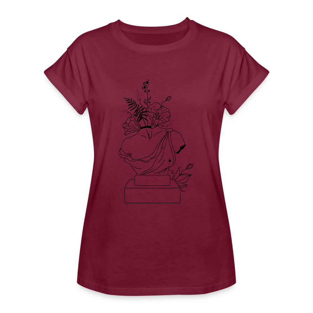 Bloom Women's Relaxed Fit T-Shirt - burgundy