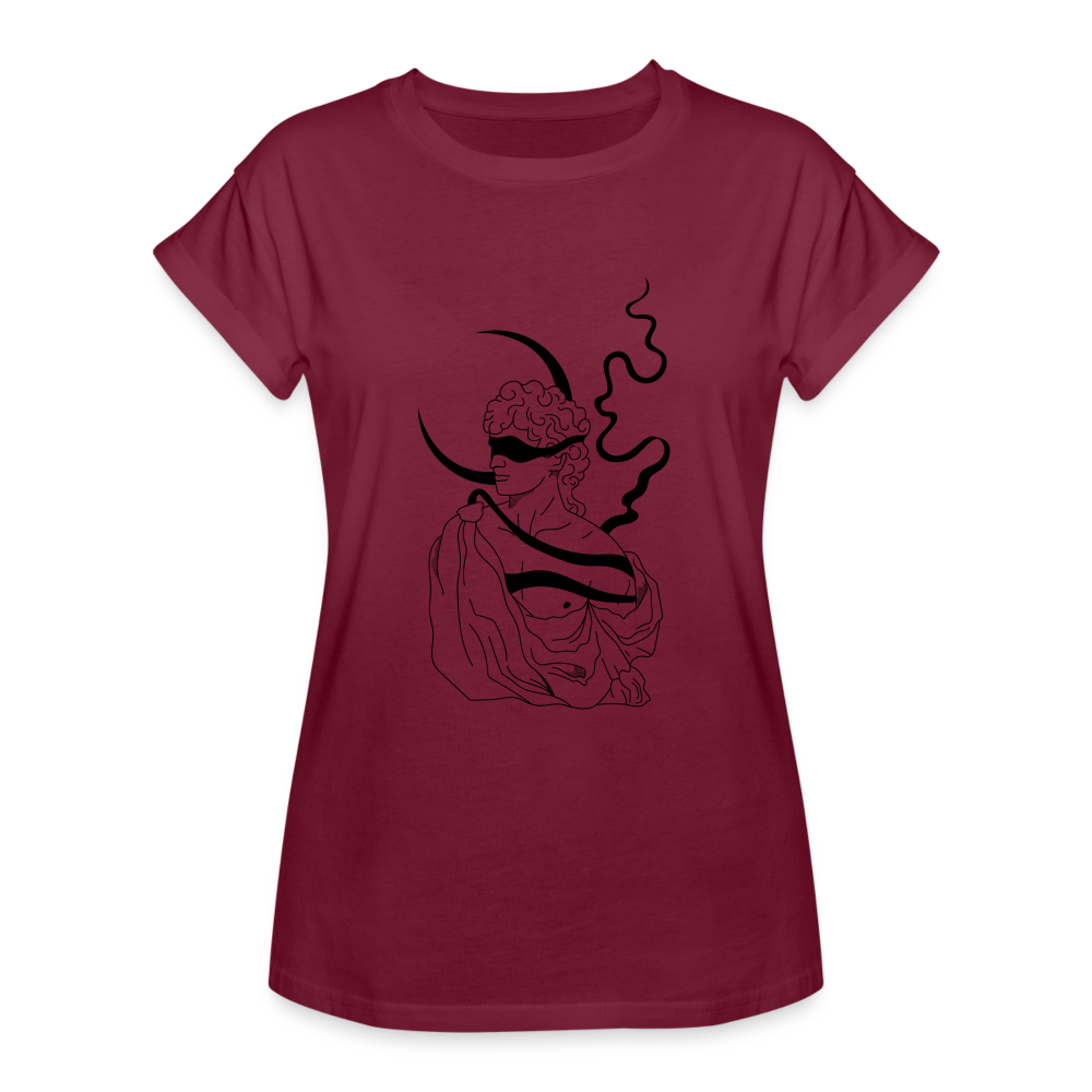 Faith Women's Relaxed Fit T-Shirt - burgundy