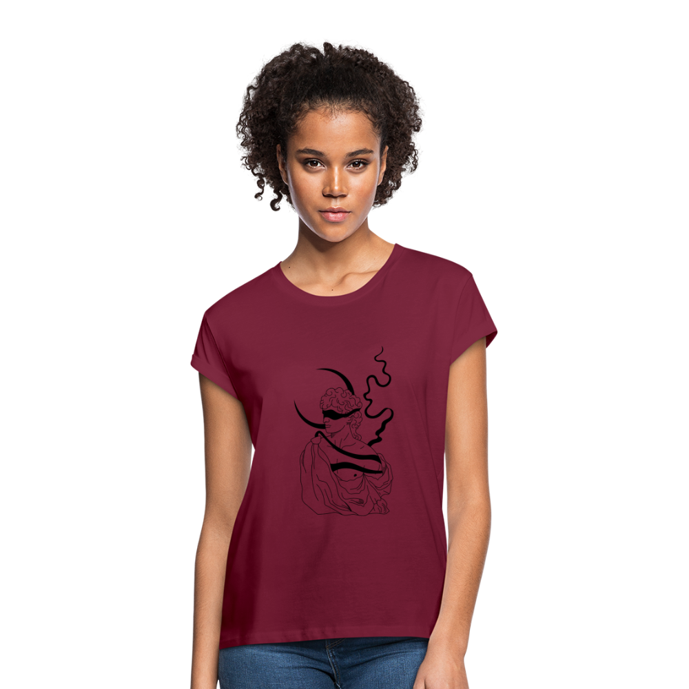 Faith Women's Relaxed Fit T-Shirt - burgundy