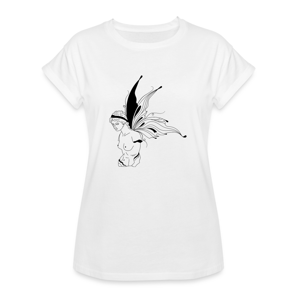 Butterfly Women's Relaxed Fit T-Shirt - white