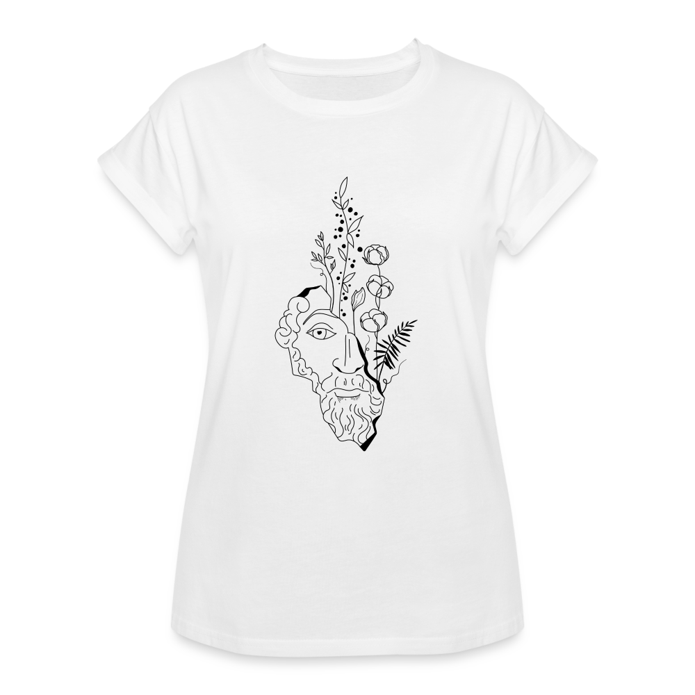 Wise Women's Relaxed Fit T-Shirt - white