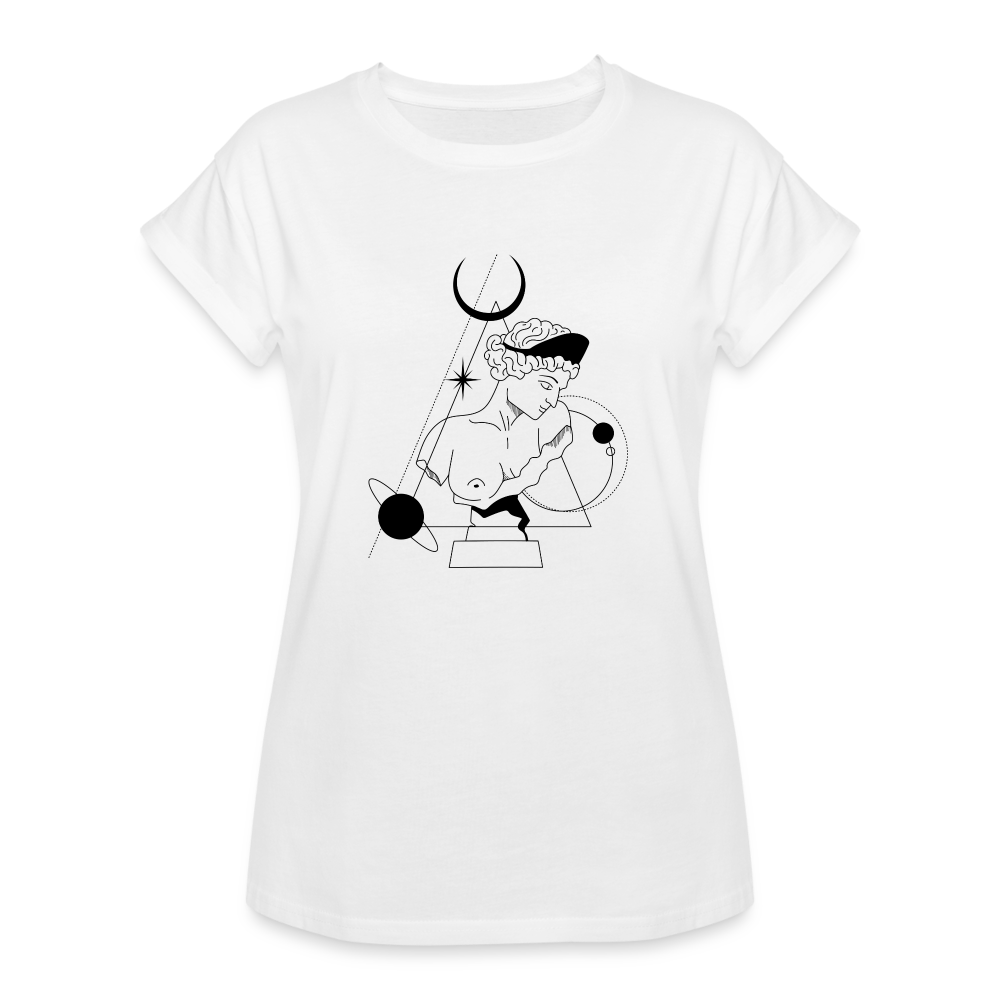 Broken Women's Relaxed Fit T-Shirt - white