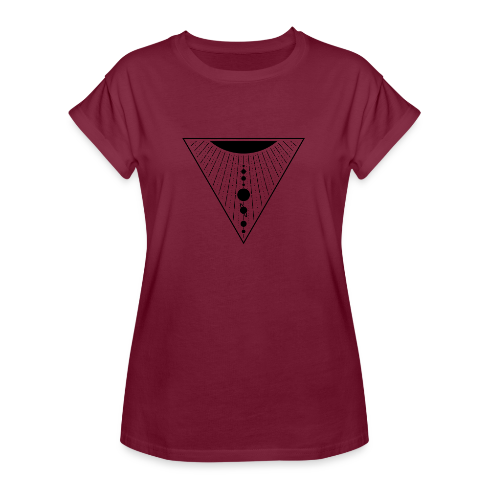 Solar System Women's Relaxed Fit T-Shirt - burgundy