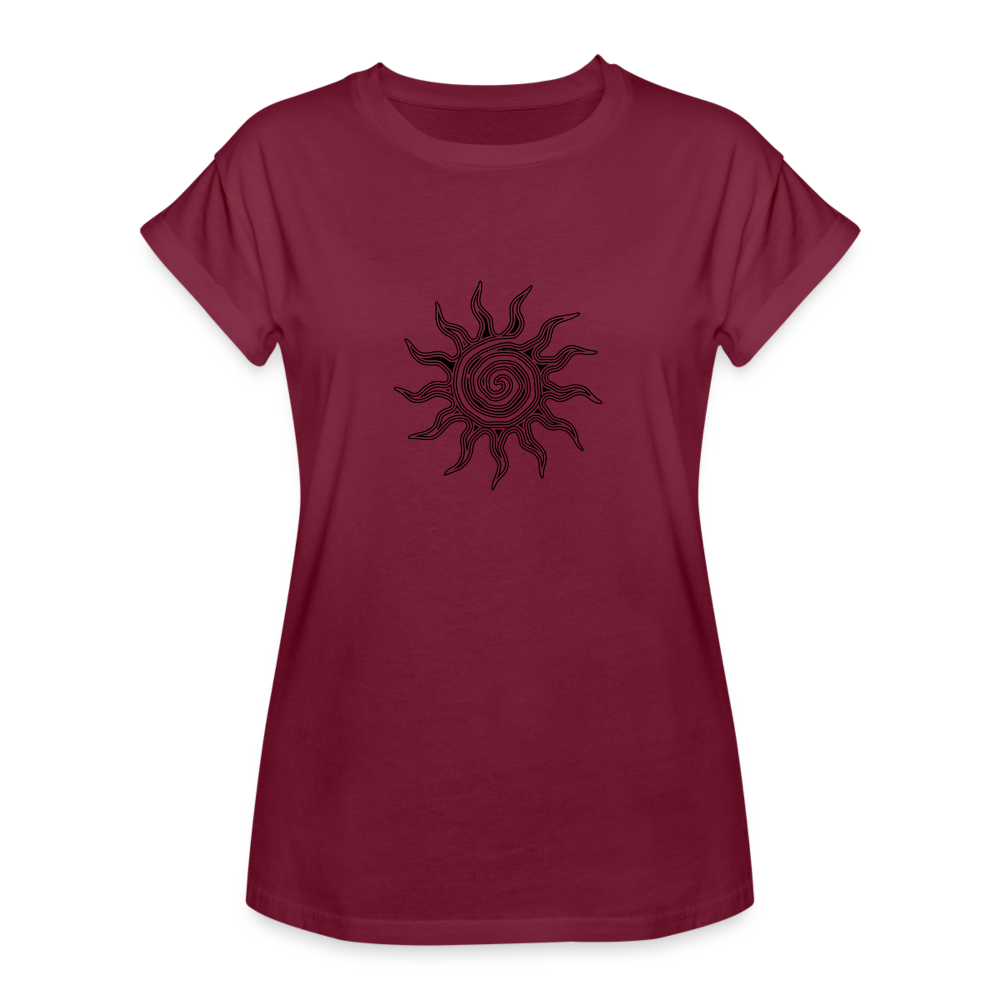 Sunrise Women's Relaxed Fit T-Shirt - burgundy