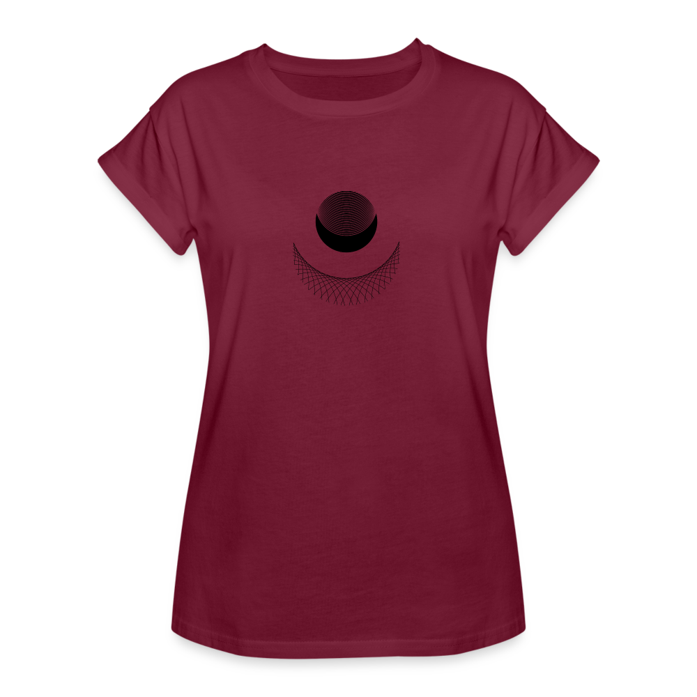 Satellite I Women's Relaxed Fit T-Shirt - burgundy