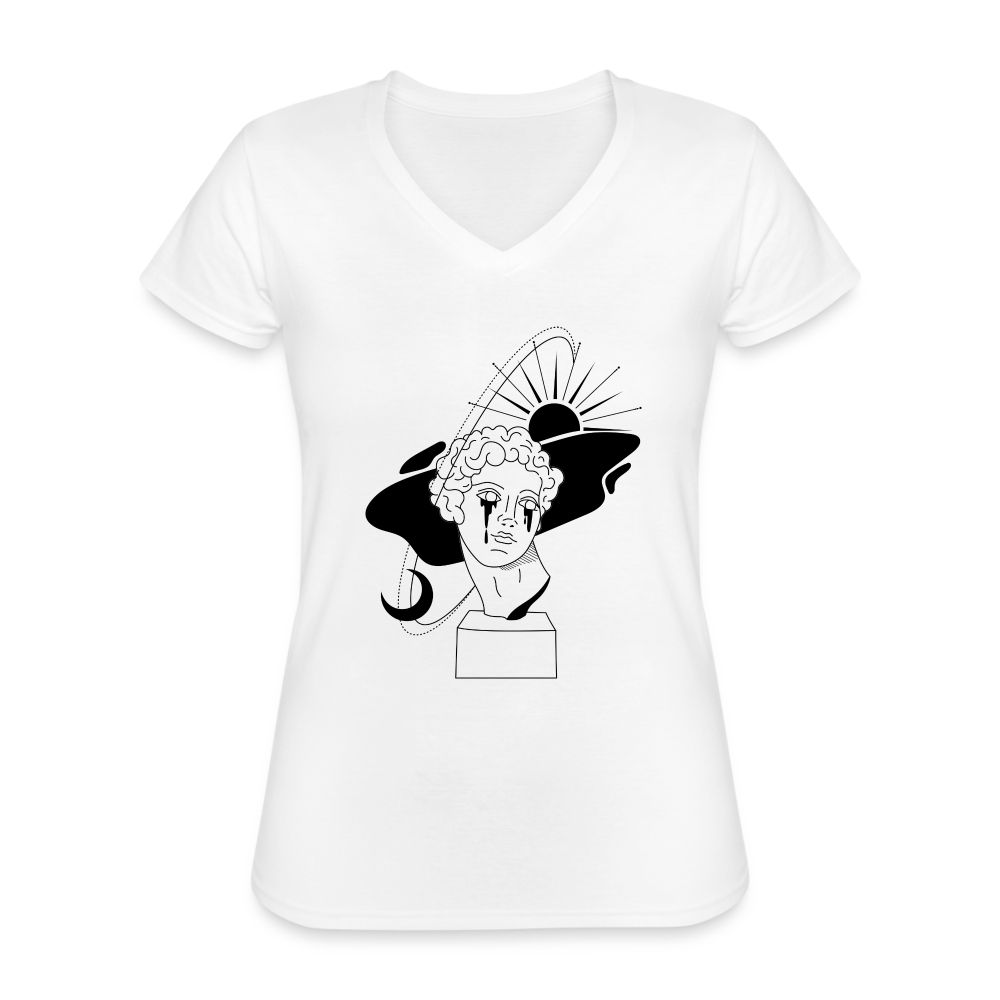 Day/Night Women's Relaxed Fit T-Shirt - white