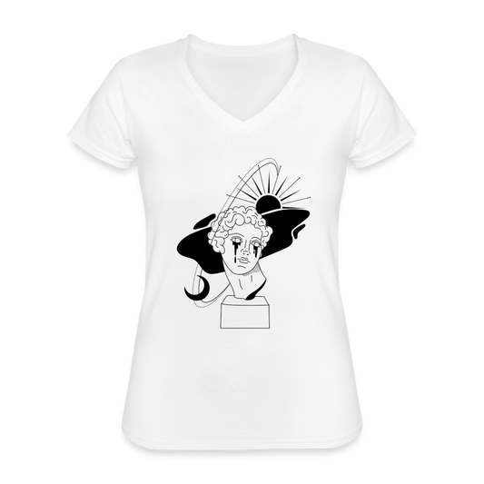 Day/Night Women's Relaxed Fit T-Shirt - white