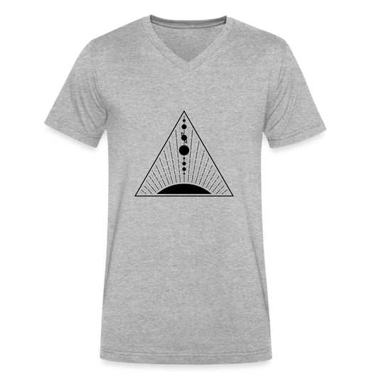 Solar System II - Men's V-Neck T-Shirt - heather gray