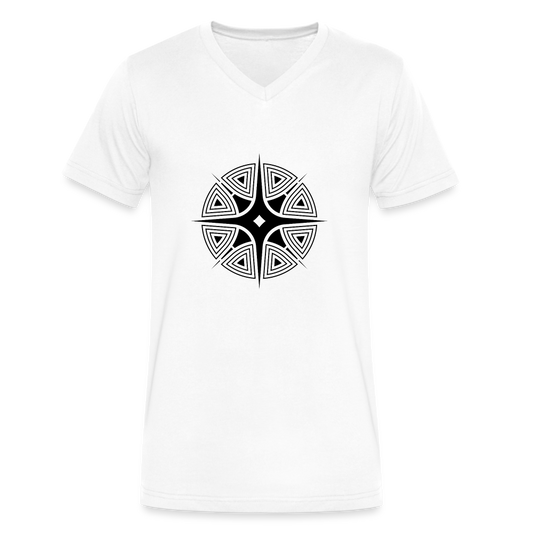 Star Shine - Men's V-Neck T-Shirt - white