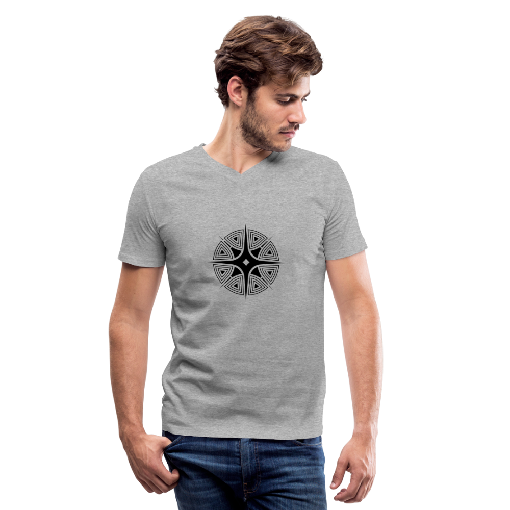 Star Shine - Men's V-Neck T-Shirt - heather gray