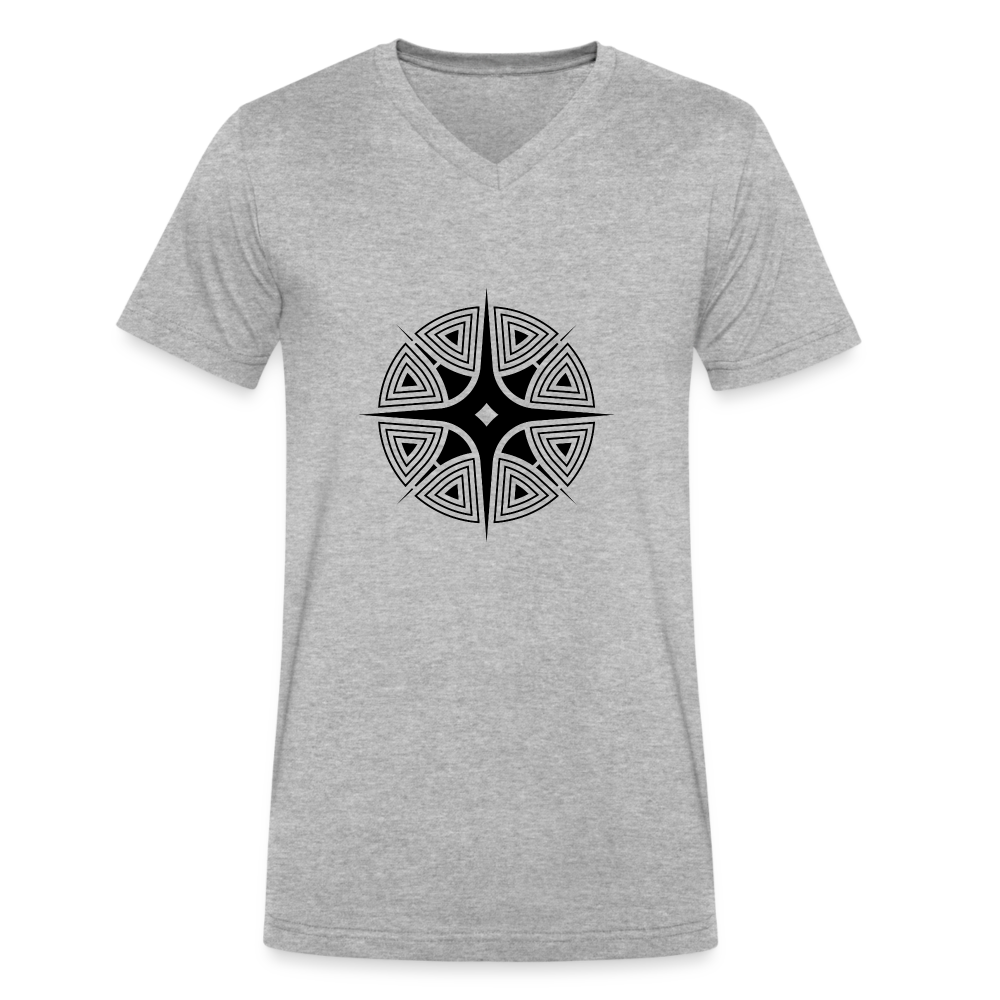 Star Shine - Men's V-Neck T-Shirt - heather gray