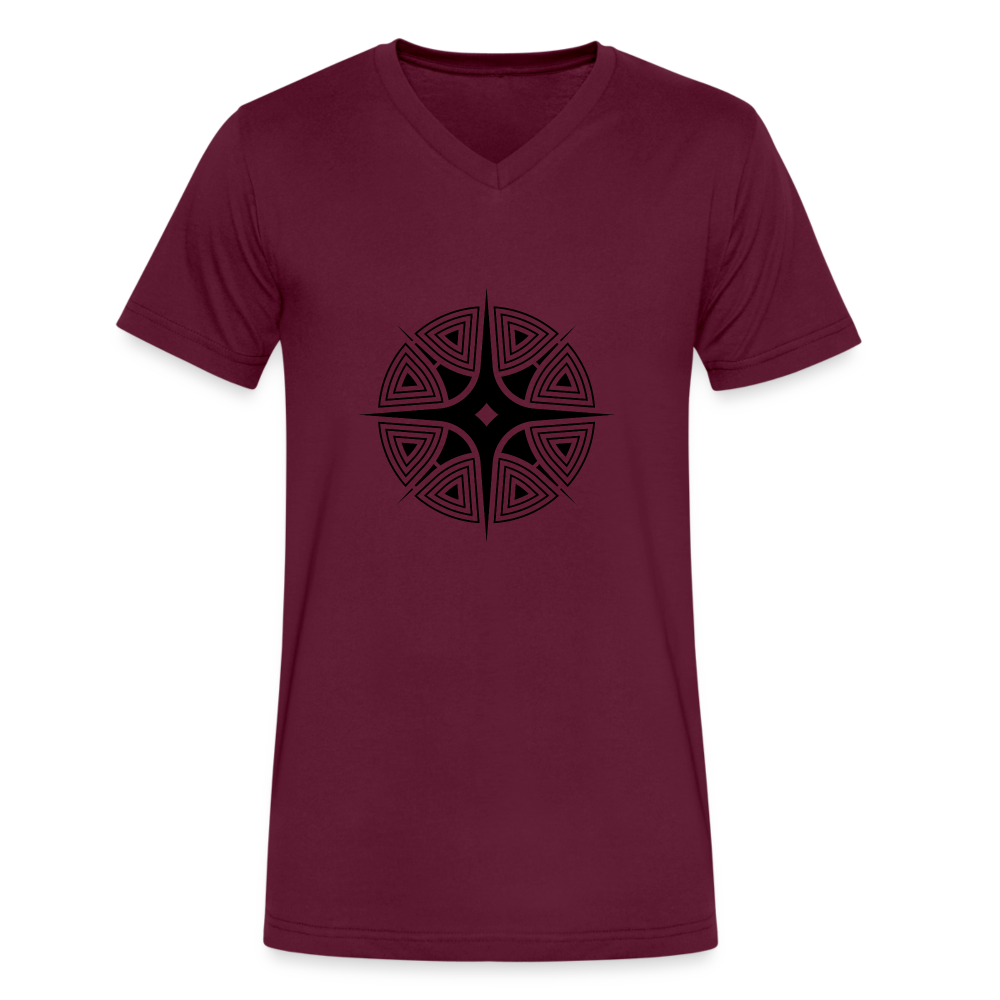 Star Shine - Men's V-Neck T-Shirt - maroon