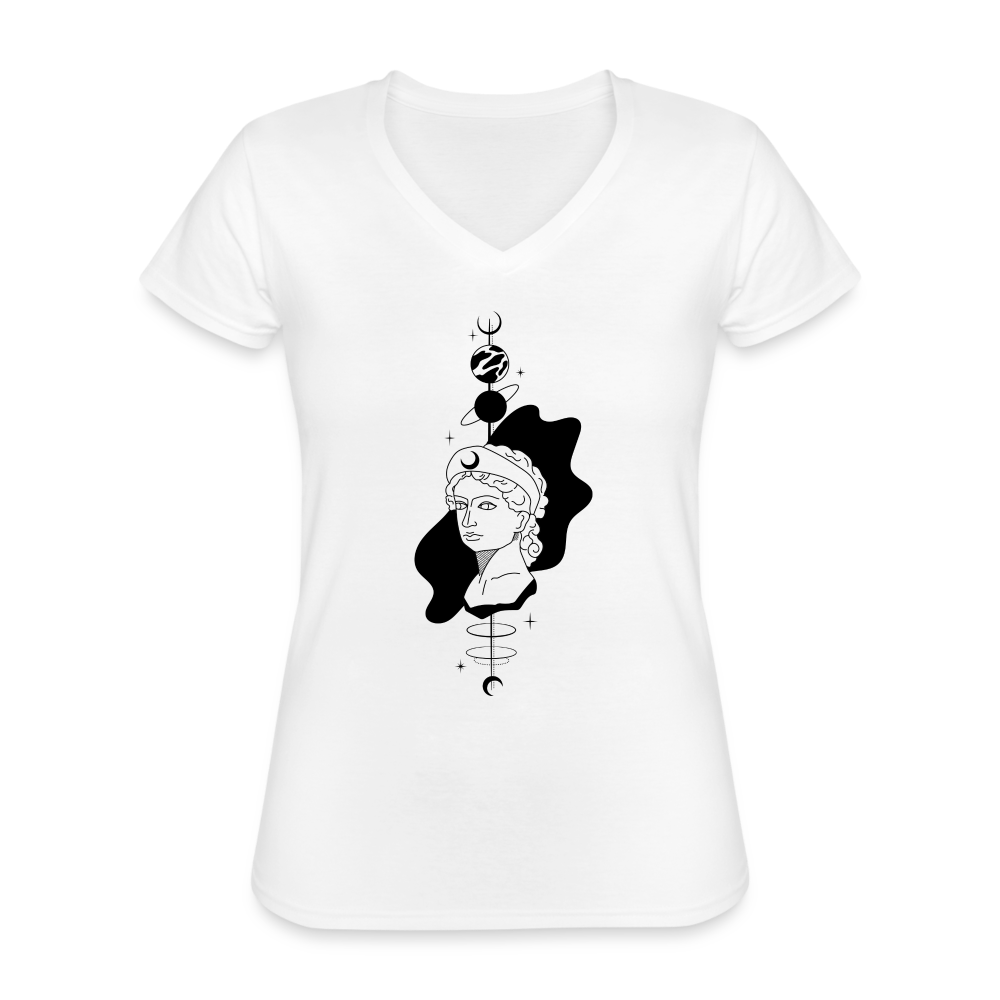 Day/Night Women's Relaxed Fit T-Shirt - white