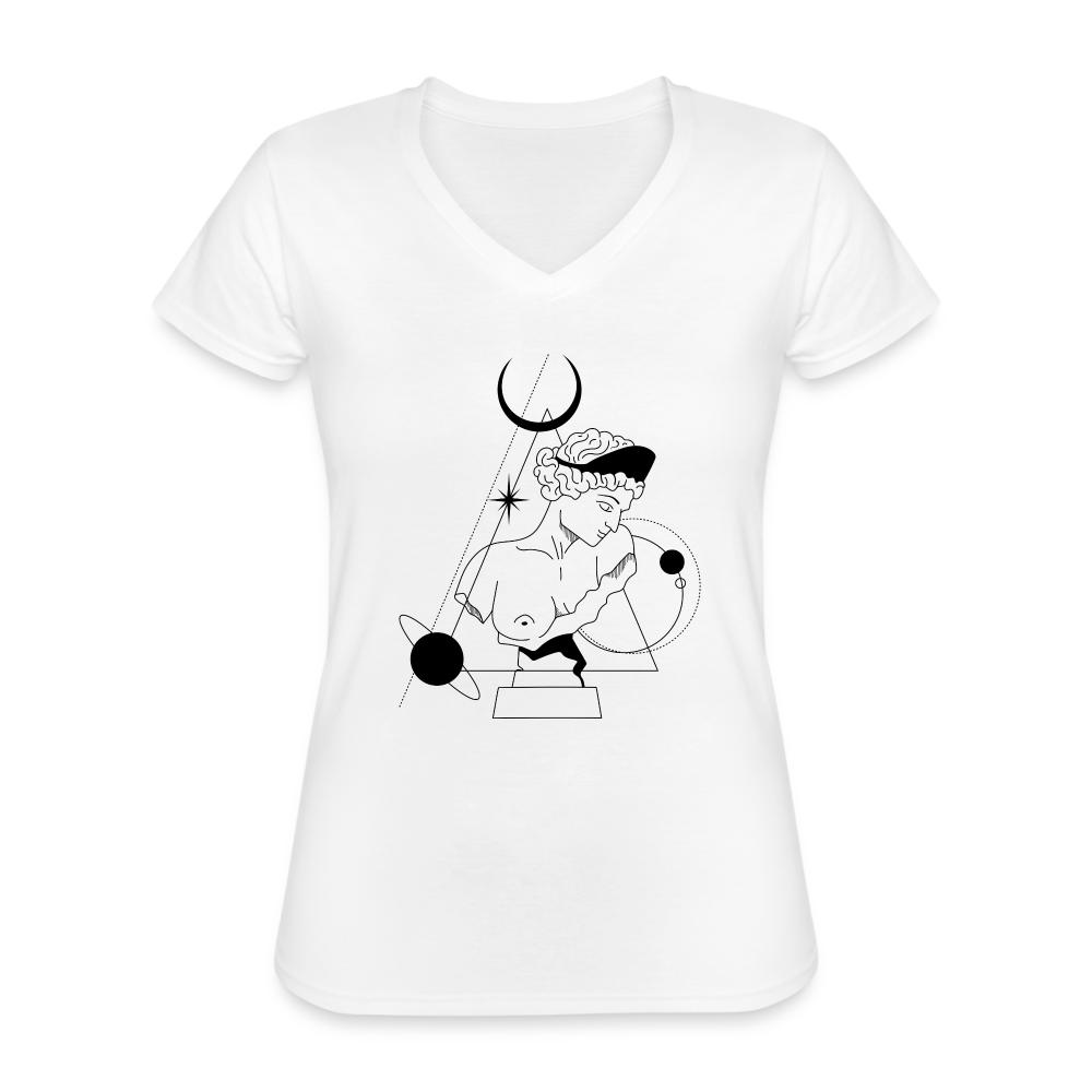 Broken Women's Relaxed Fit T-Shirt - white